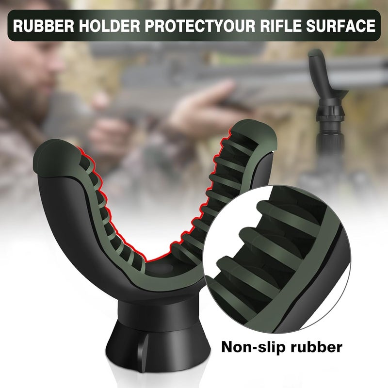 Manbily U-Shaped Yoke Shooting Mount Rest Stick Head, 360° Rotation, 3/8 inch & 1/4 inch Screw Thread for Hunting, Tripods, Bipods, Monopods (U-1) - Image 4